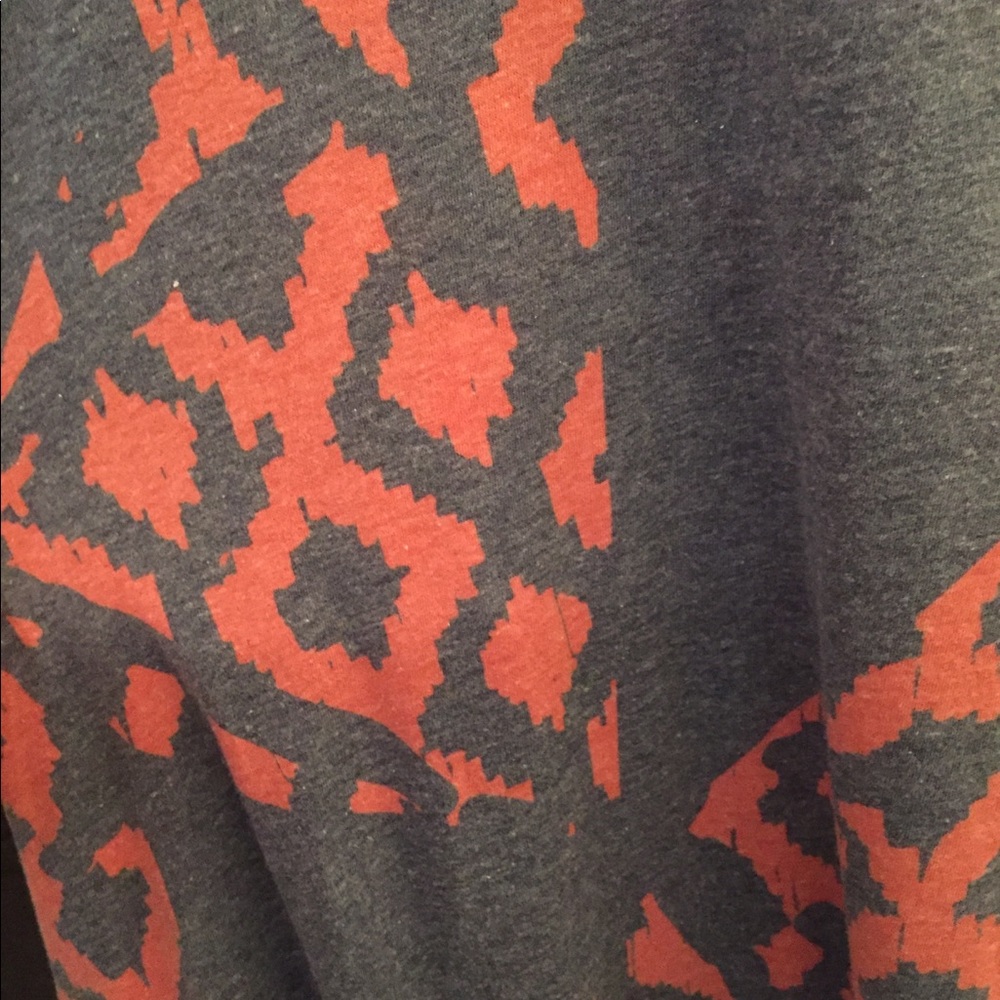 LuLaRoe XXS Gray and Salmon Carly - Picture 2 of 4